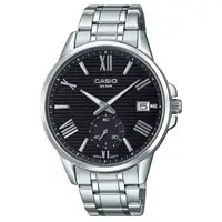 在飛比找森森購物網優惠-【CASIO 卡西歐】時尚雙眼男錶 不鏽鋼錶帶 防水50米 