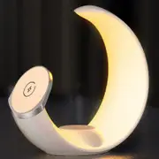 3-in-1 Electromagnetic Wireless Charger with RGB LED Moon Lamp