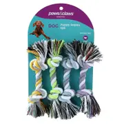 4PK Paws & Claws Pet/Dog 15cm Puppy Ropes Chew/Bite Toy