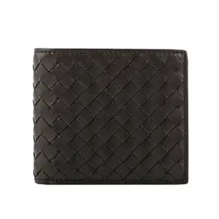 BOTTEGA VENETA 小牛皮編織 對開8卡短夾(深栗子色) 113993 V4651 2006