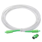 1Pcs 23Ft Single Mode Simplex Armored Fiber Optic SC/APC-SC/APC White
