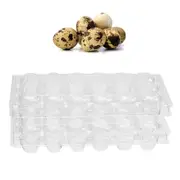 75 X Plastic Clear Quail Egg Cartons For 18 Eggs