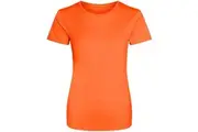 AWDis Just Cool Womens/Ladies Sports Plain T-Shirt (Electric Orange) - UTPC2129