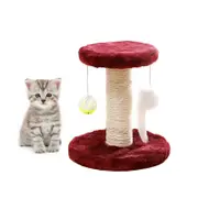 Catzon Cat Scratching Post Cat Tree with Sisal Covered Scratching Posts and Platform-Red