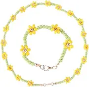 [SOESFOUFU] 2pcs Set Boys and Girls Beaded Bracelet Necklace Kit Pink Girls Jewelry Bracelet Making Kit
