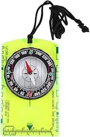 Baseplate Compass Navigation Tool with Magnifying Glass for Hiking Camping Orienteering Survival Mountaineering Outdoor Activities