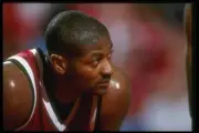 Forward Tyrone Nesby UNLV Rebels looks on the Fresno State Bulldog- Old Photo