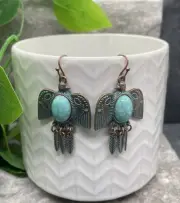 2” Bronze-tone Earring Set Bohemian Retro Drop Dangle New Free Ship B61113