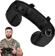 [Hobngmuc] Battle Waist Belt - Quick-Release Combat Belt - Battle Belts Multi-Purpose Padded Belt Padded Belt Tool Work Belt For Outdoor Sports Equipment