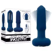 Evolved THE FLAPPER Vibrating and Flapping Butt Plug With Remote Blue