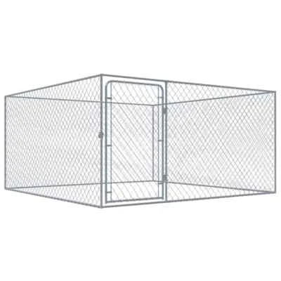 Dog Kennel 2x2x1m Large Outdoor Pet Crate Cage Fence Run Pen House Enclosure