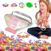Pop Beads Jewellery Kits for Girls, Colourful Toy Jewellery Making, Arts & Crafts for Kids, age 4-8, Necklace, Ring, Bracelet Making Kit, Little Girl Beads, Girls Gift 5, 6, 7, 8, 9 Years Old. Educational Toy, Christmas, Birthday Present for Girls