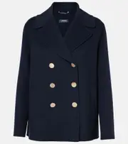 ['S Max Mara] 'S Max Mara Margot wool jacket UK 14 blue