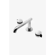 Waterworks Decibel Low Profile Three Hole Deck Mounted Lav Faucet Nickel
