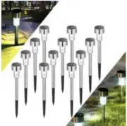 UNNYLLY 12 Solar Pathway Lights Landscape Outdoor Bright Warm White Powered A2