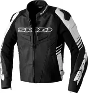 Spidi Track Warrior, leather jacket , color: Black/White , size: 54