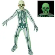 Kids' Glow-in-the-Dark Atomic Skeleton Costume Size Small (4-6)