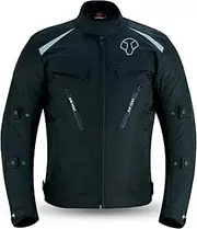 DALLX Motorcycle Jacket for Adventure Riding Textile Waterproof Motorbike Cordura Biker Jackets with Removable CE Armored