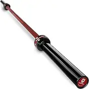 RICHUANG Olympic Barbell 45lb (20kg) - 7ft Bearing Spin Bar for Weightlifting and Strength Training,Iron Red/Sky Blue Ceramic Coating,500 LBS Capacity,28mm High Whip,Fits 2" Plates,for Home Gym