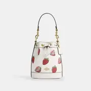 Mini Bucket Bag With Strawberry Print