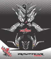 Graphics Kit for YAMAHA RAPTOR 700 (2006-2012) 700R CUSTOM Decal KIT SWIRL3