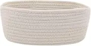 Woven Storage Basket,Cotton Rope Dog Toy Bin Woven Laundry Basket | Woven Basket, Dog Toy Storage Bin with Handles for Schools, Sundries, Clothes, Books, Documents