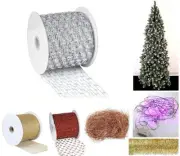 Tape Net Silver Laminated CM.10H Mt.45,5 For Trees And Nativity Xmas NA0132