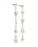 Cult Gaia Vana Imitation Pearl Linear Drop Earrings