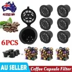 6Pcs Reusable Capsules Coffee Pods Filters Baskets For Nespresso Machine NEW