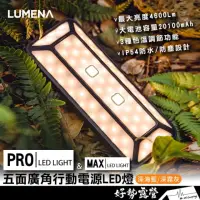在飛比找momo購物網優惠-【N9】LUMENA PRO 五面廣角行動電源LED燈 46