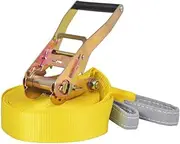 vidaXL Slackline 15mx50mm 150kg Yellow Balance Training Rope Exercise Fitness