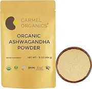 Organic Ashwagandha Root(Withania Somnifera/Indian Ginseng) Powder,1 Pound(16 Oz) - USDA Certified Organic. Non GMO & Gluten Free