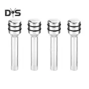 4Pcs Aluminum Alloy Car Door Latch Anti-deformed Car Door Lock Knobs Automotive Inner Door Lock Pull Pins Interior silver