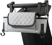 Stroller Organizer Bag, Portable Stroller Organizer with Cup Holder, Large Capacity Baby Accessories with Shoulder Strap Multifunctional Diaper Tote for Mom