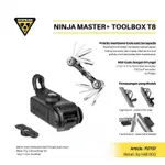 TOPEAK NINJA MASTER PLUS TOOLBOX T8 迷你自行車工具 TNJA-T8