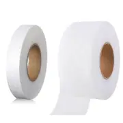 2 Pack Iron on Hem Tape No Sew Hem Tape Roll Web Tape with Tape Measure for Garment Clothes DIY Crafts White