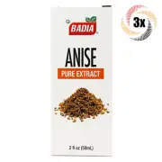3x Packs Badia Anise Pure Baking Extract | 2oz | Kosher & MSG Free