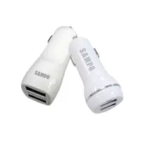 在飛比找PChome24h購物優惠-【SAMPO】雙孔USB車用充電器 2.1A/4.8A (規
