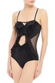 RRP€336 ZIMMERMANN One-Piece Swimsuit AU2 US6-8 UK12 M Lined Ruffle Cut Out