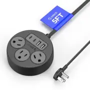 Extension Cord 5 FT with USB C Ports, Power Strip with 3 Outlets 4 USB Ports ...