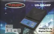 US CHAMP 1000g x0.1g DIGITAL JEWELRY SCALE FROM US BALANCE
