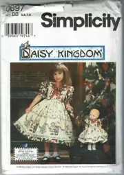 Simplicity Sewing Pattern 0697 7282 Dress DAISY KINGDOM Girls Doll