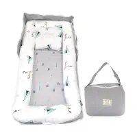 在飛比找momo購物網優惠-【JoyNa】攜帶式床中床旅行包 可折疊嬰兒床 便攜式睡窩(