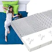 STARRY EUCALYPT Memory Foam Mattress Topper with Bamboo Fabric Cover, Graphite Infused 7 Zone Design 8cm Thickness Bed Topper Cool Beddings Mat Pad, Double Size