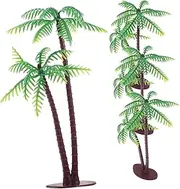 4Pcs Vivid Miniature Tree Figurine Tabletop Decor Chic Landscape Adornment for Garden Views for Creating Cheerful Atmosphere and Micro Landscapes