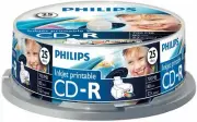 PHILIPS - Inkjet Printable CD-R Blank CDs - Spindle 25 Pack