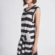 Current Elliott Suns Out Dress Tie Waist Black White Size 2 New with tags