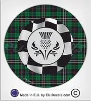 100mm-4'' Scottish Tartan & Checkered & Thistle Laminated Decal Sticker by MioVespa Collection