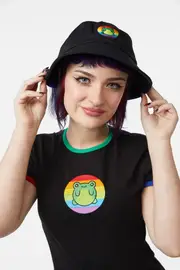 Rainbow Frog Hat