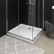 Rectangular ABS Shower Base Tray White 80x90 cm vidaXL